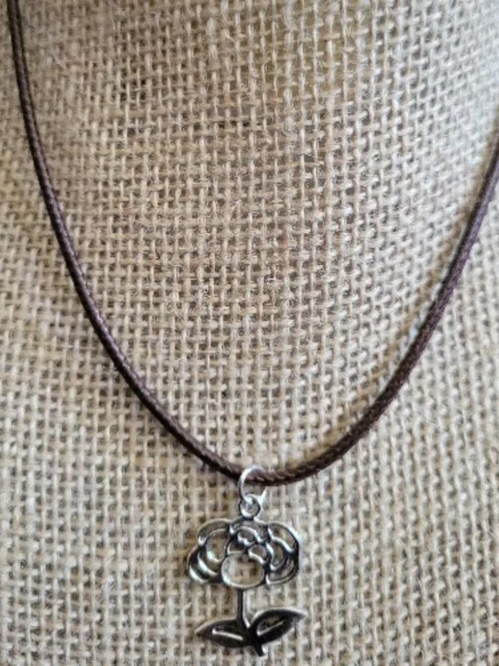 Dainty Silver Gold Charms on a Colored Rope